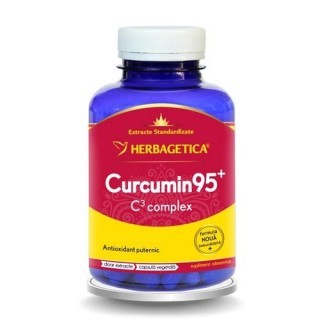 Curcumin + 95 C3 Complex Herbagetica, 120 capsule
