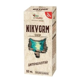 Nikvorm sirop pentru eliminarea parazitilor intestinali, 60 ml, Bio Vitality