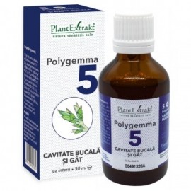 Polygemma 5, Cavitate bucala si gat, 50 ml,  Plantextrakt