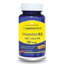 Vitamina K2 MK7 120mg,  60 Capsule, Herbagetica